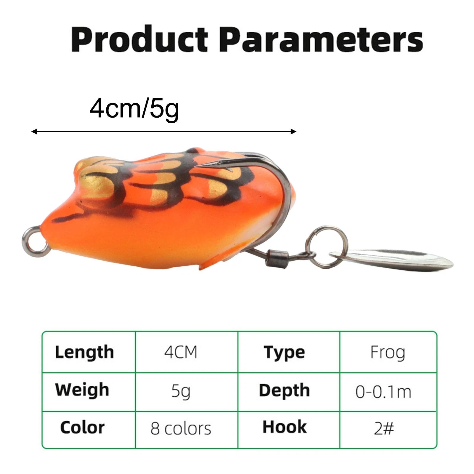 Fishing Essential Simulation Frog Bait for Blackfish Catching