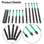 Set of 10 Magnetic Screwdriver Bits PZ2 PZ3 PH2 for Electric Driver