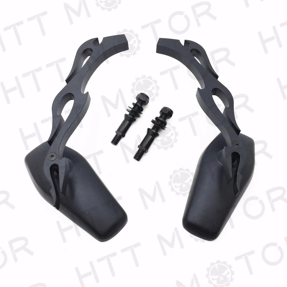 Black Aluminum Rear View Side Mirrors for Harley Cruiser Chopper