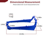 Blue Aluminum Sub Frame & Bolts for Yamaha Raptor 700/700R (2006–2024)