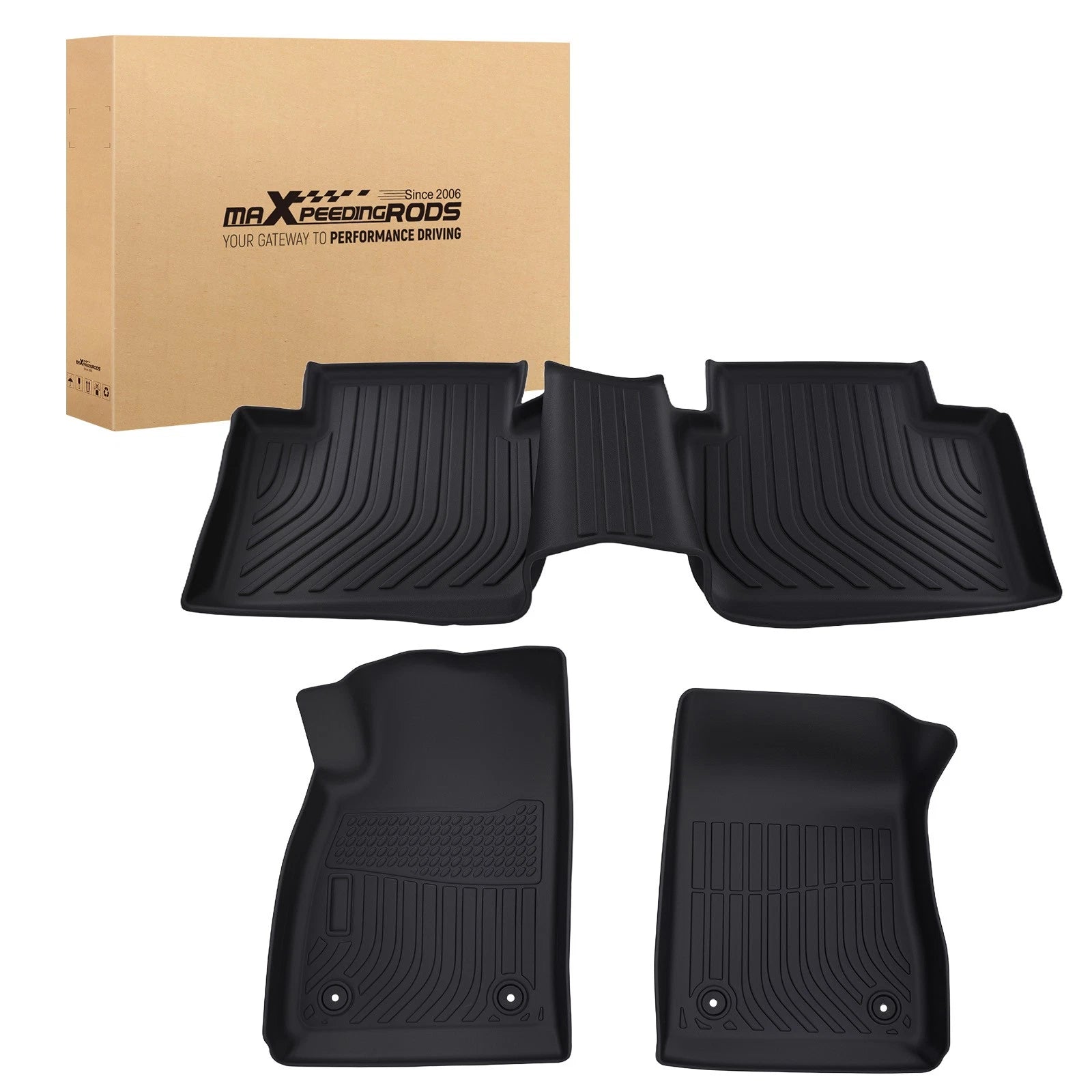 Set of 4 Black TPE Floor Mats for Chevrolet Impala (2014–2020) Waterproof