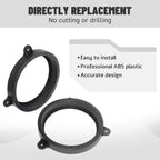 2X 6.5" Rear Door Speaker Adapter Spacer Ring for Subaru Outback (2009–2018)