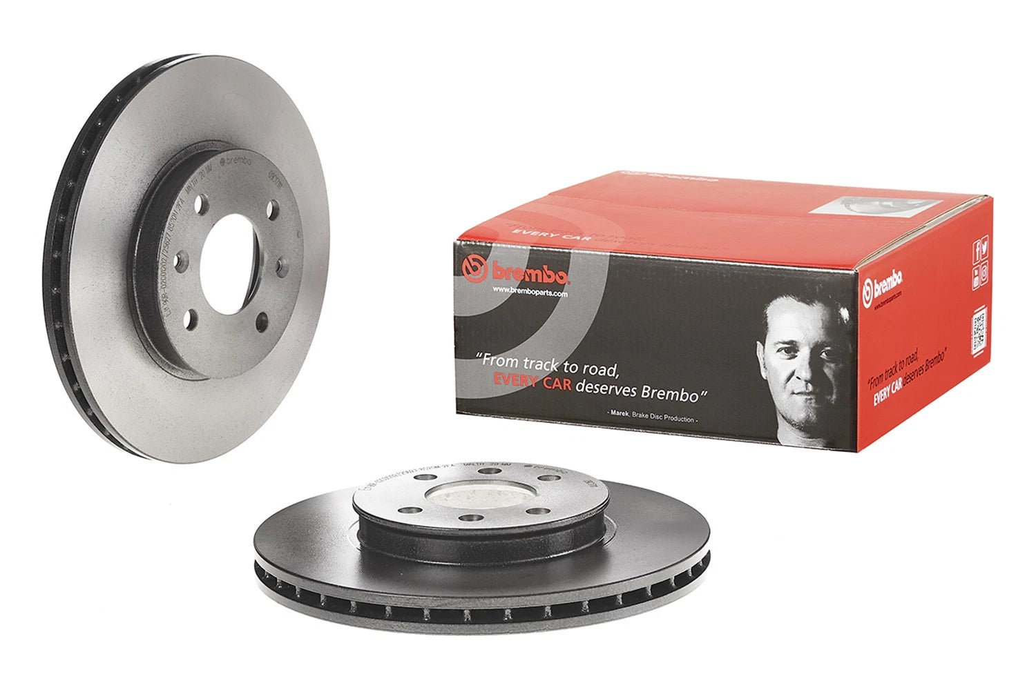 Brembo 256mm Brake Disc Rotor for Hyundai Accent Kia Rio