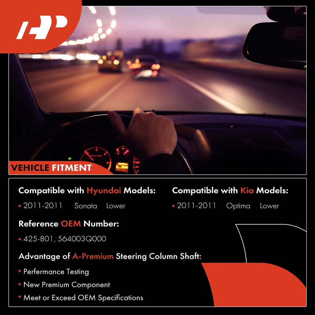 Lower Steering Shaft for Hyundai Sonata Kia Optima Hybrid
