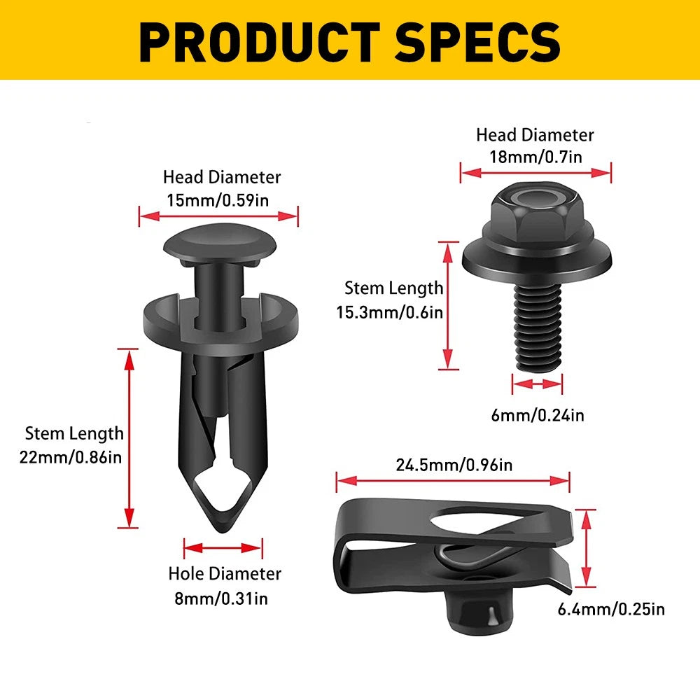 U-nut Clips for Nissan (M6 Engine Under Cover Splash Shield Guard)