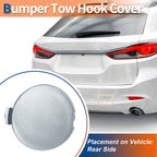 Rear Right Tow Hook Cover for Mazda 6 Atenza (2018–2021) Silver Tone
