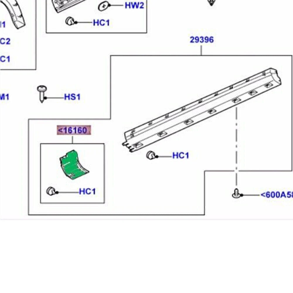 Fender Side Corner Protector Molding for Land Rover LR3 LR4 (2005-2016)