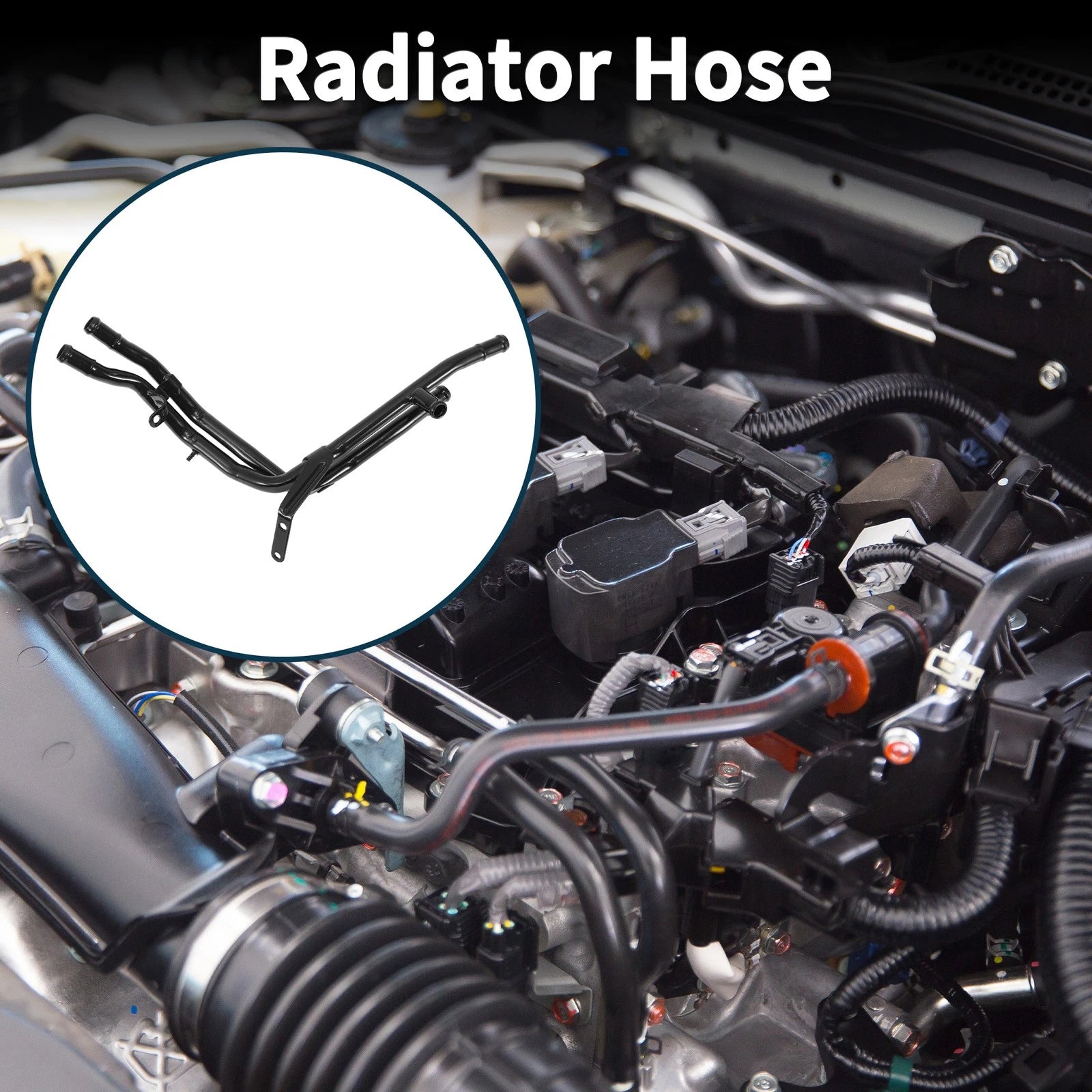 Radiator Hose Coolant Pipe for Volkswagen Golf (2007–2009) 1KD121070A Iron Black
