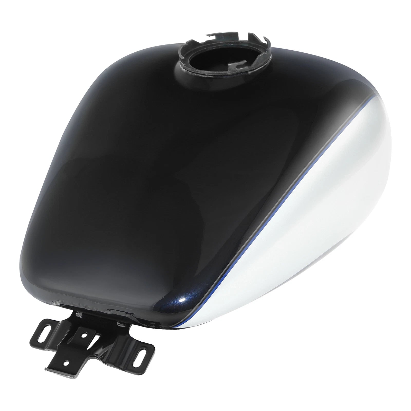 6 Gallon Fuel Gas Tank for Harley Touring (2008–2025) Midnight Blue/Barracuda Silver