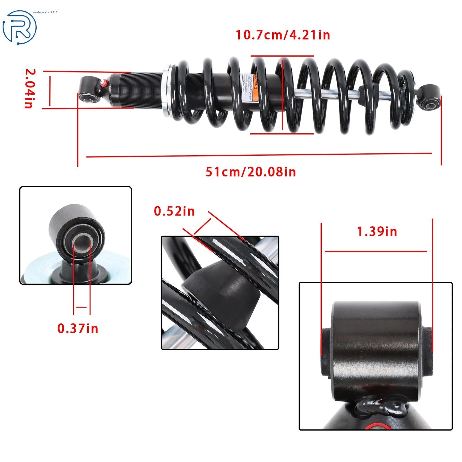 Front Shocks for Polaris Ranger 1000 Crew/1000XP Northstar (2019–2023)
