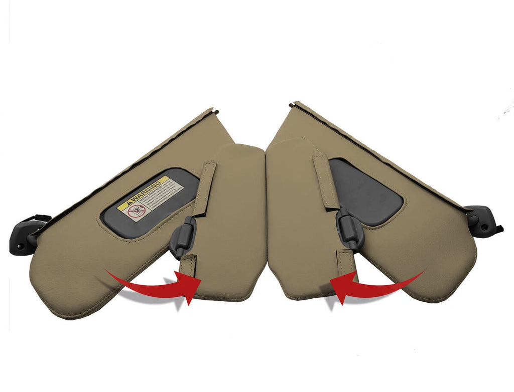 Sunvisors Extension Covers for Ford F250 F350 F450 (1999–2007) Leather