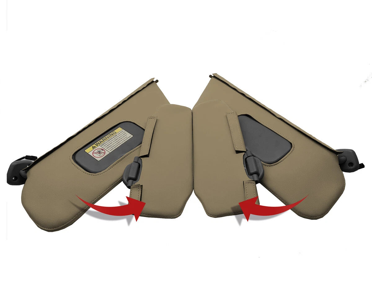 Sunvisors Extension Covers for Ford F250 F350 F450 (1999–2007) Leather