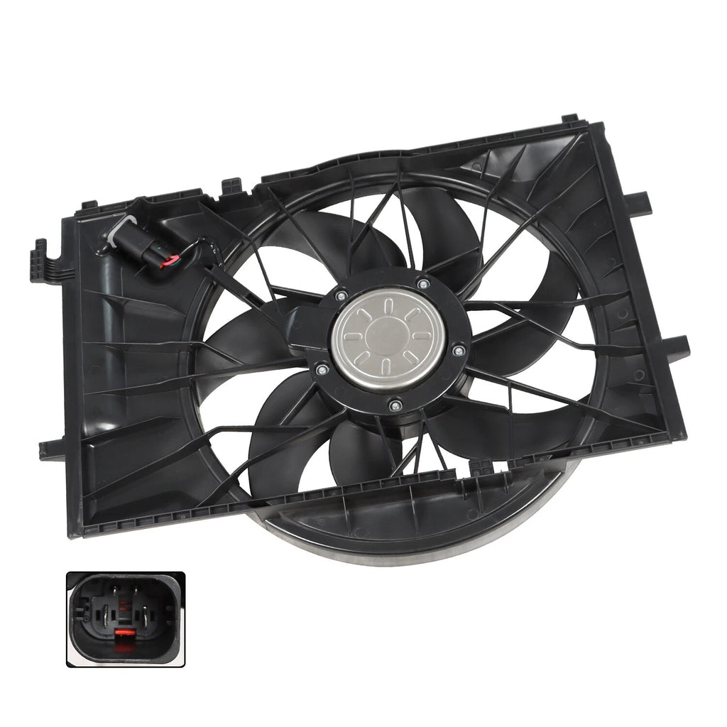 600W Engine Cooling Fan Assembly for Mercedes Benz W203 W209 (2001–2007)
