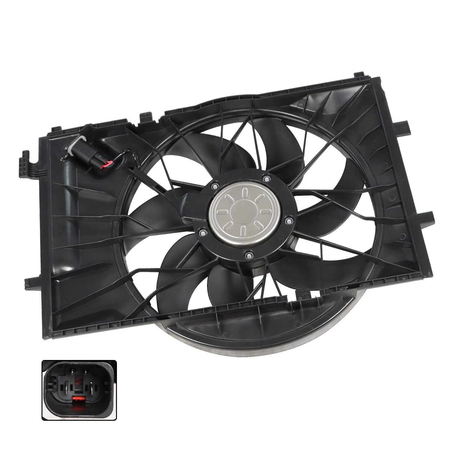 600W Engine Cooling Fan Assembly for Mercedes Benz W203 W209 (2001–2007)