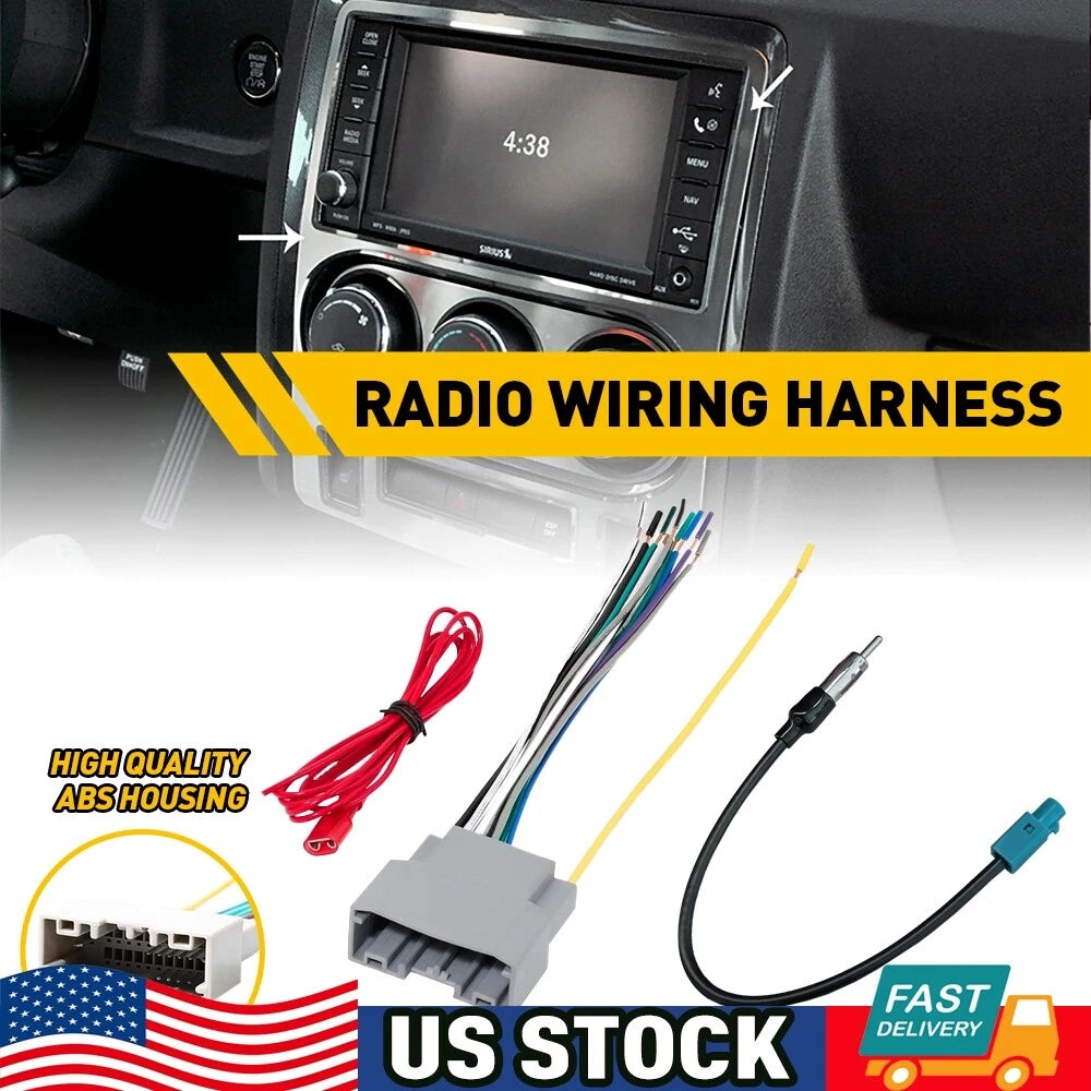 Car Radio Wiring Harness & Antenna Adapter for Dodge Chrysler