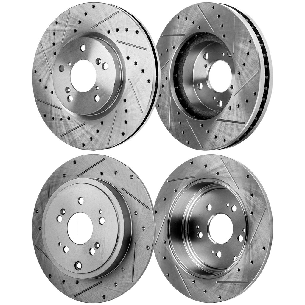 Set of 4 Brake Disc Rotors for Honda Ridgeline (2006–2014)