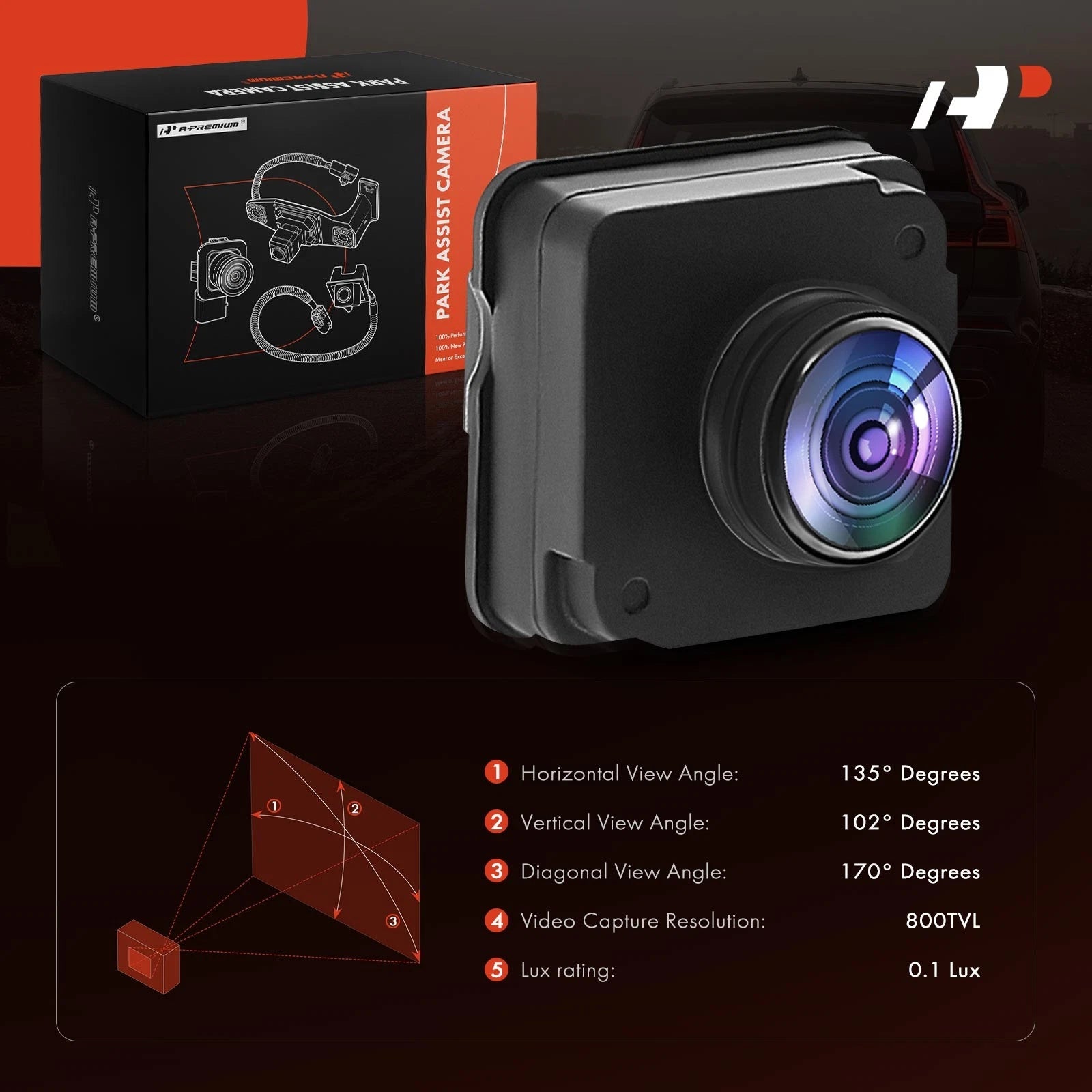 Rear View Backup Park Assist Camera for Jeep Compass (2017-2021)