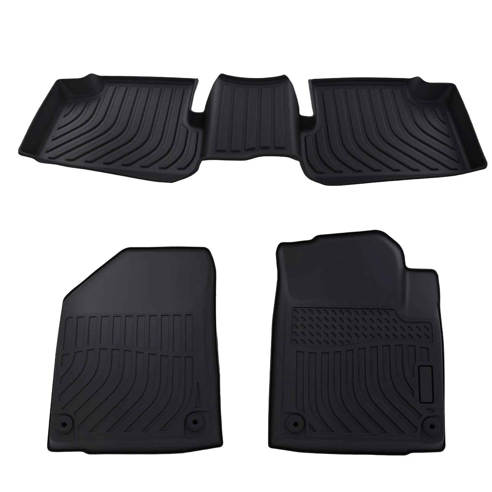 TPE Carpet Floor Mats for Jeep Cherokee (2015–2023) Black Waterproof