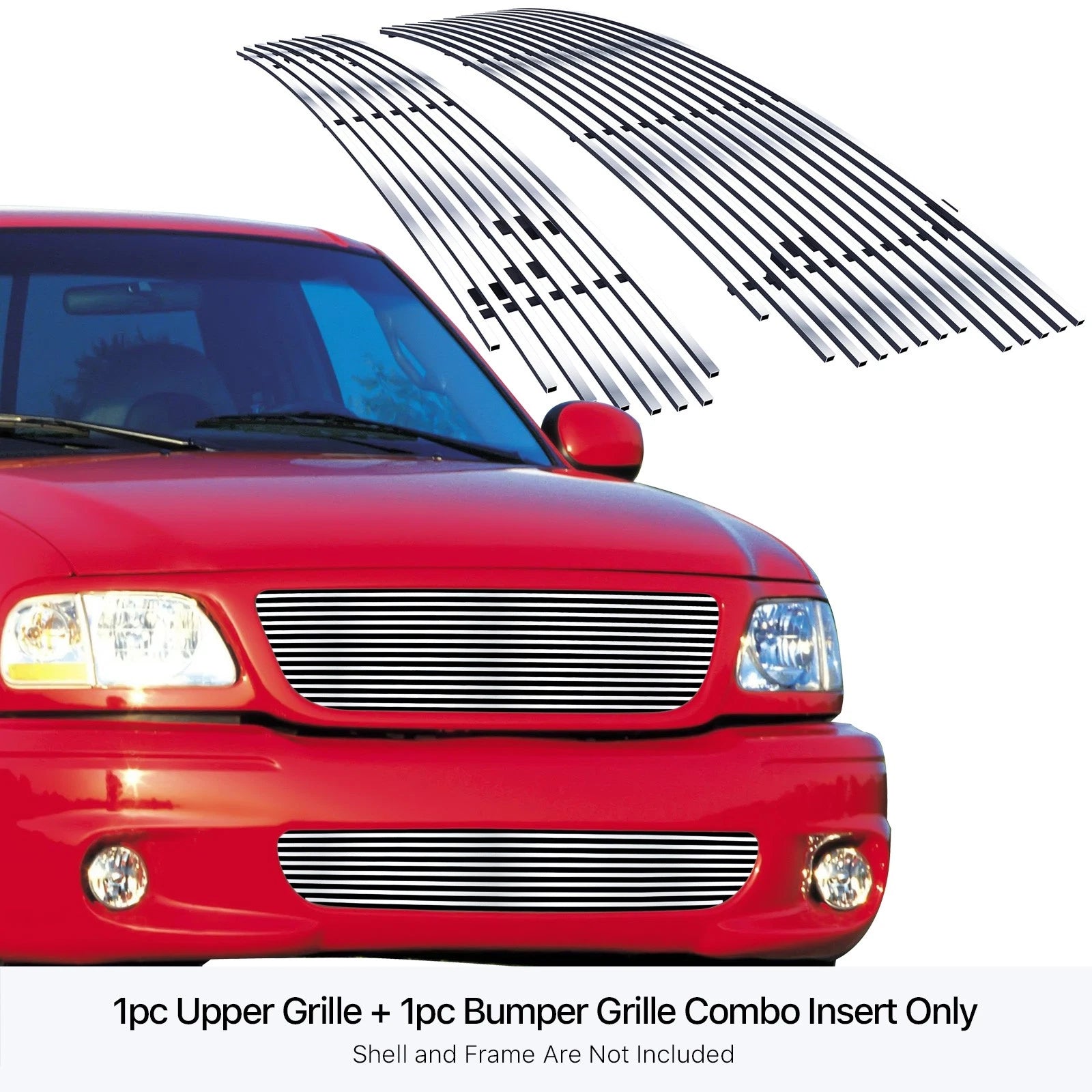 Stainless Chrome Billet Grille Insert for Ford F-150 Lightning (1999-2003)