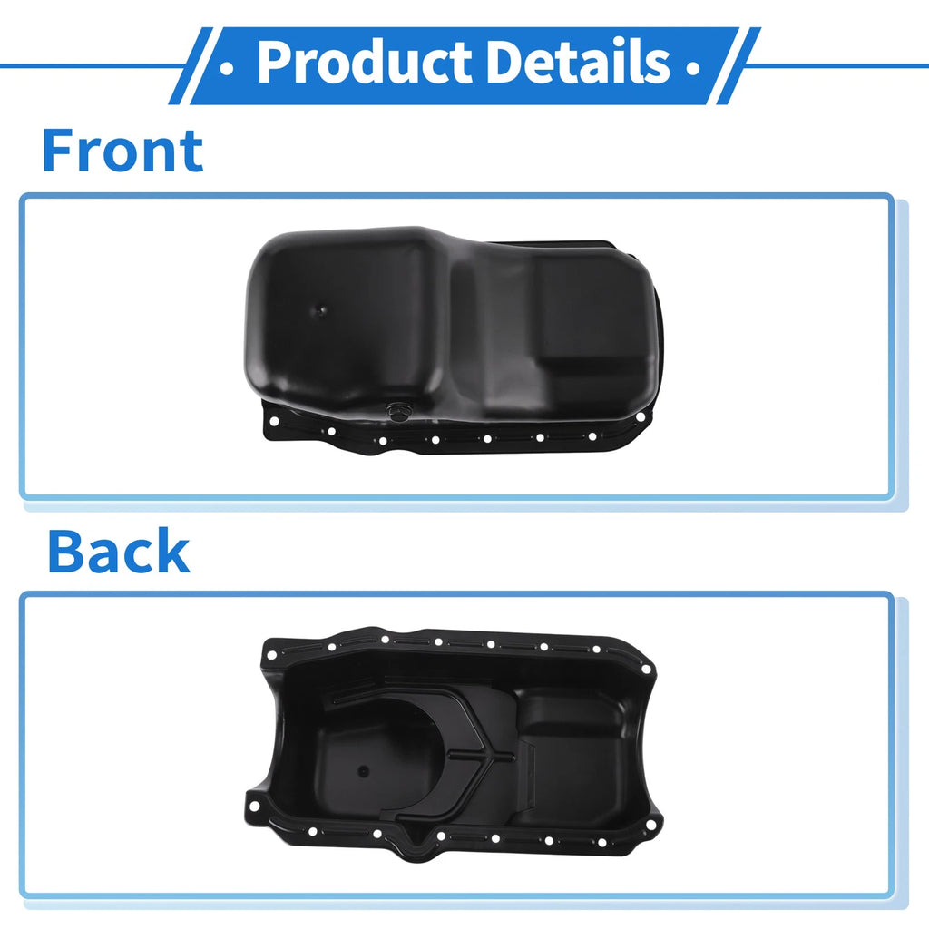 1 Pcs Engine Oil Pan for Chevrolet Astro (1986–1995) No.10054809 Iron Black
