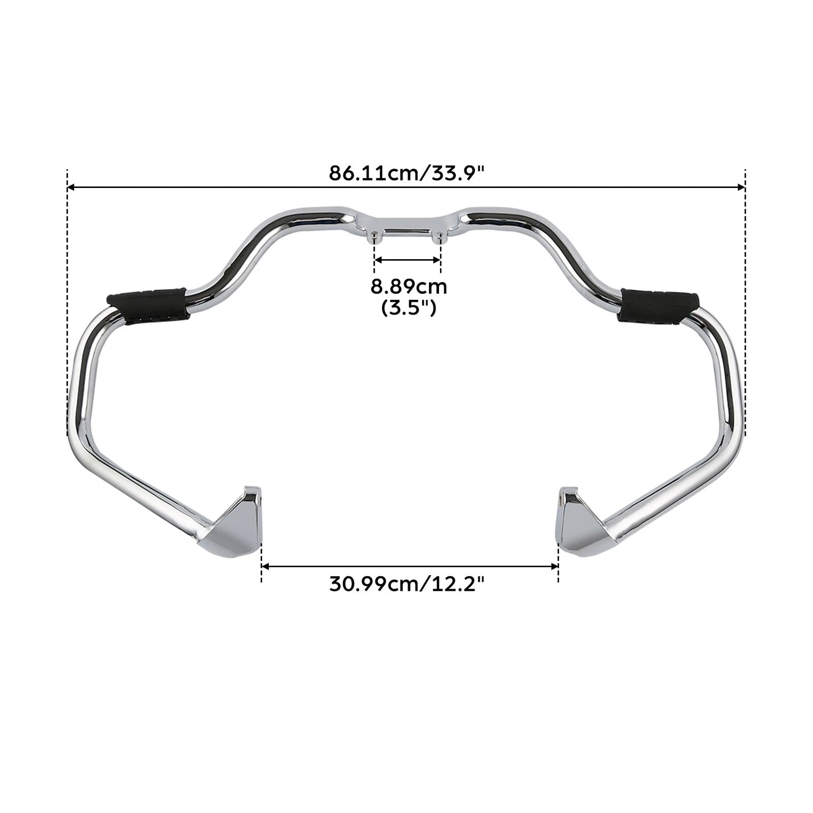 Chrome Mustache Engine Guard Crash Bar for Indian Chieftain (2016–2025)