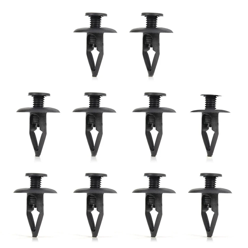 30 x Black Nylon Fastener Rivets for Mazda Kia Ford Fender Clips
