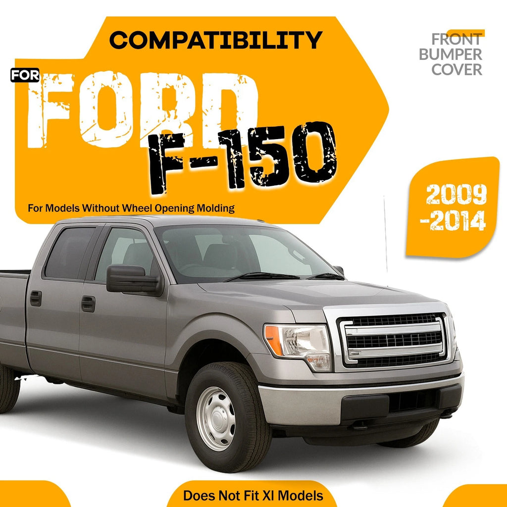 Front Bumper Upper Cover for Ford F150 (2009–2014) Black