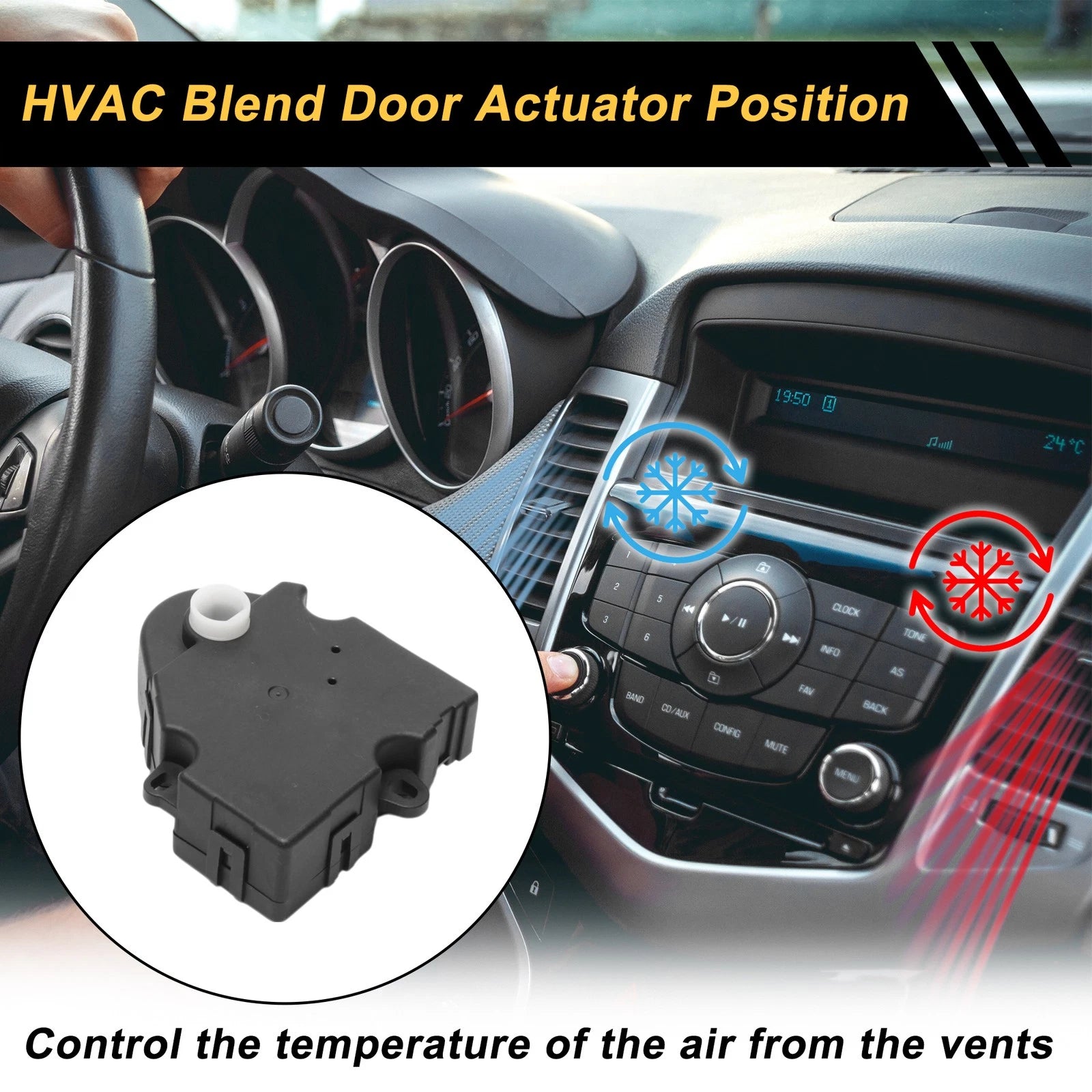 HVAC Heater Blend Door Actuator for Buick LeSabre (2005) No. 89018378