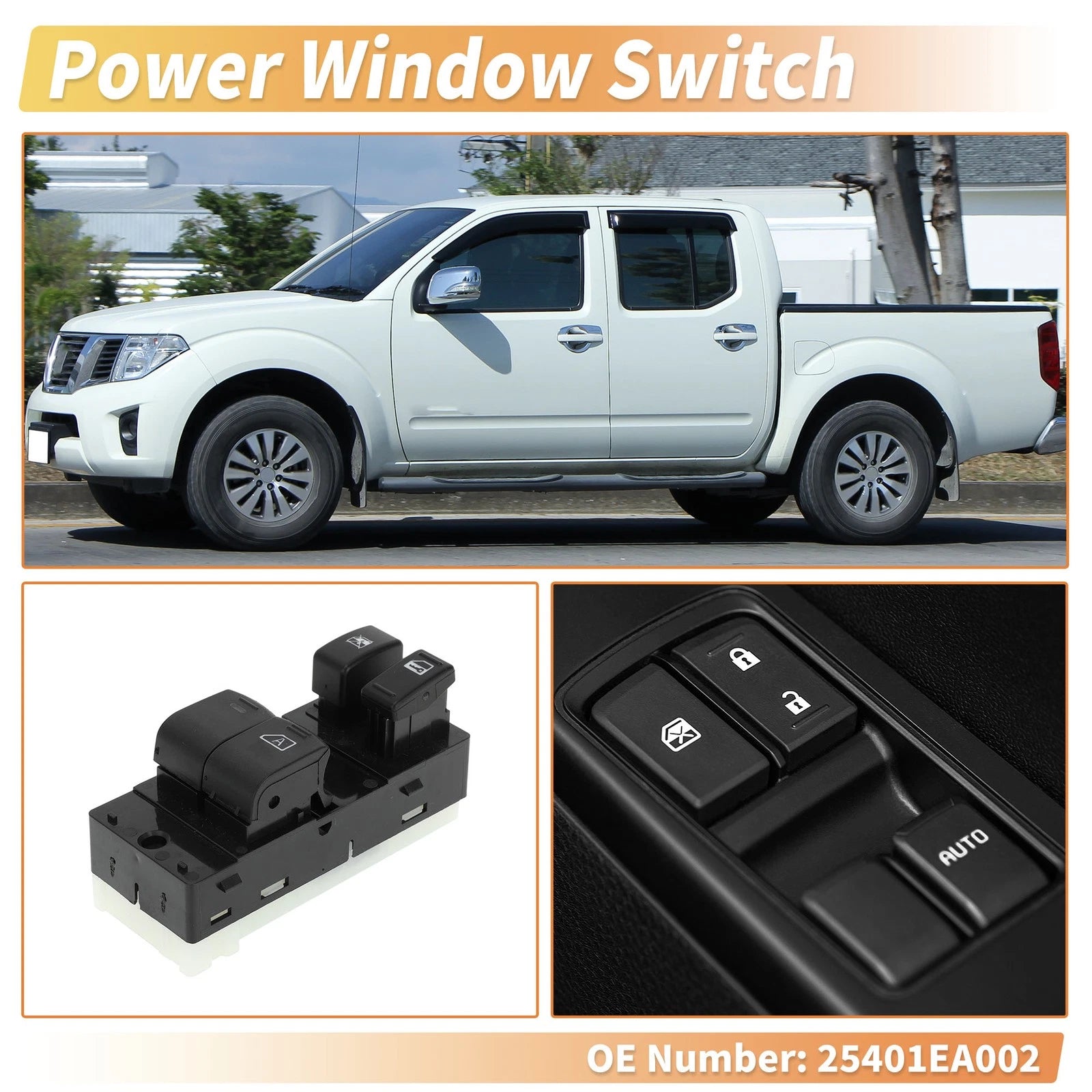 Power Window Switch for Nissan Frontier (No. 25401EA002) (2005–2023)