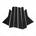 6X Black Pillar Post Cover Trim for Honda Civic Sedan (2016–2021)