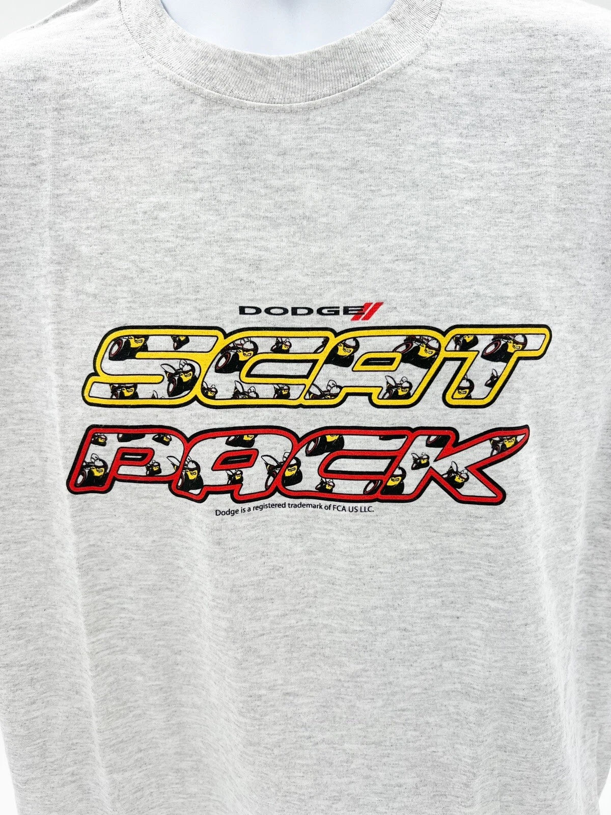 Light Gray T-Shirt with Logo for Dodge Challenger Scat Pack (2015–2023)