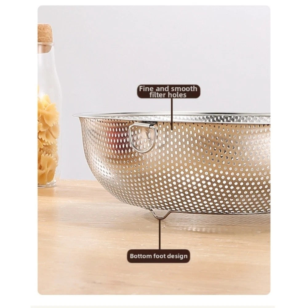 Stainless Steel Colander for Kitchen Use (Comfortable Handle)