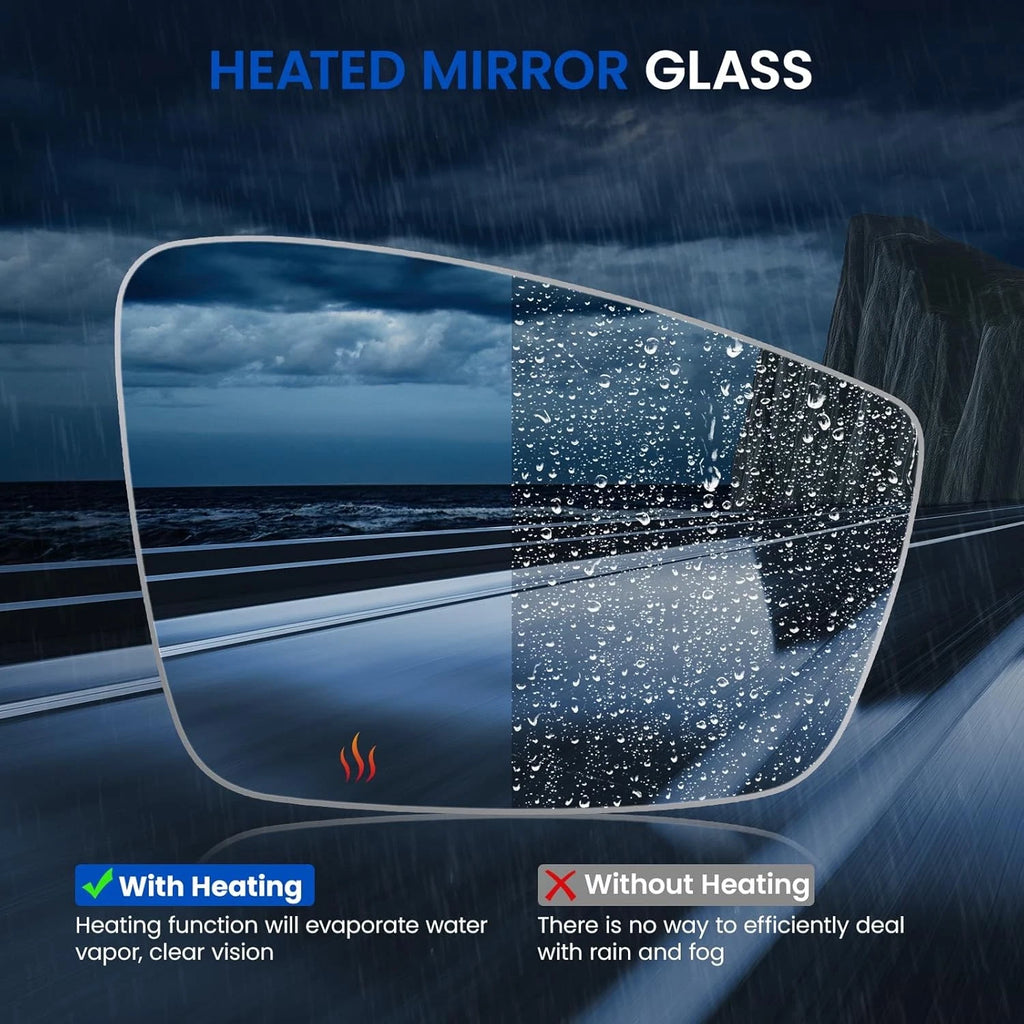 Passenger Right Heated Mirror Glass for VW Passat and Jetta (2012-2015)
