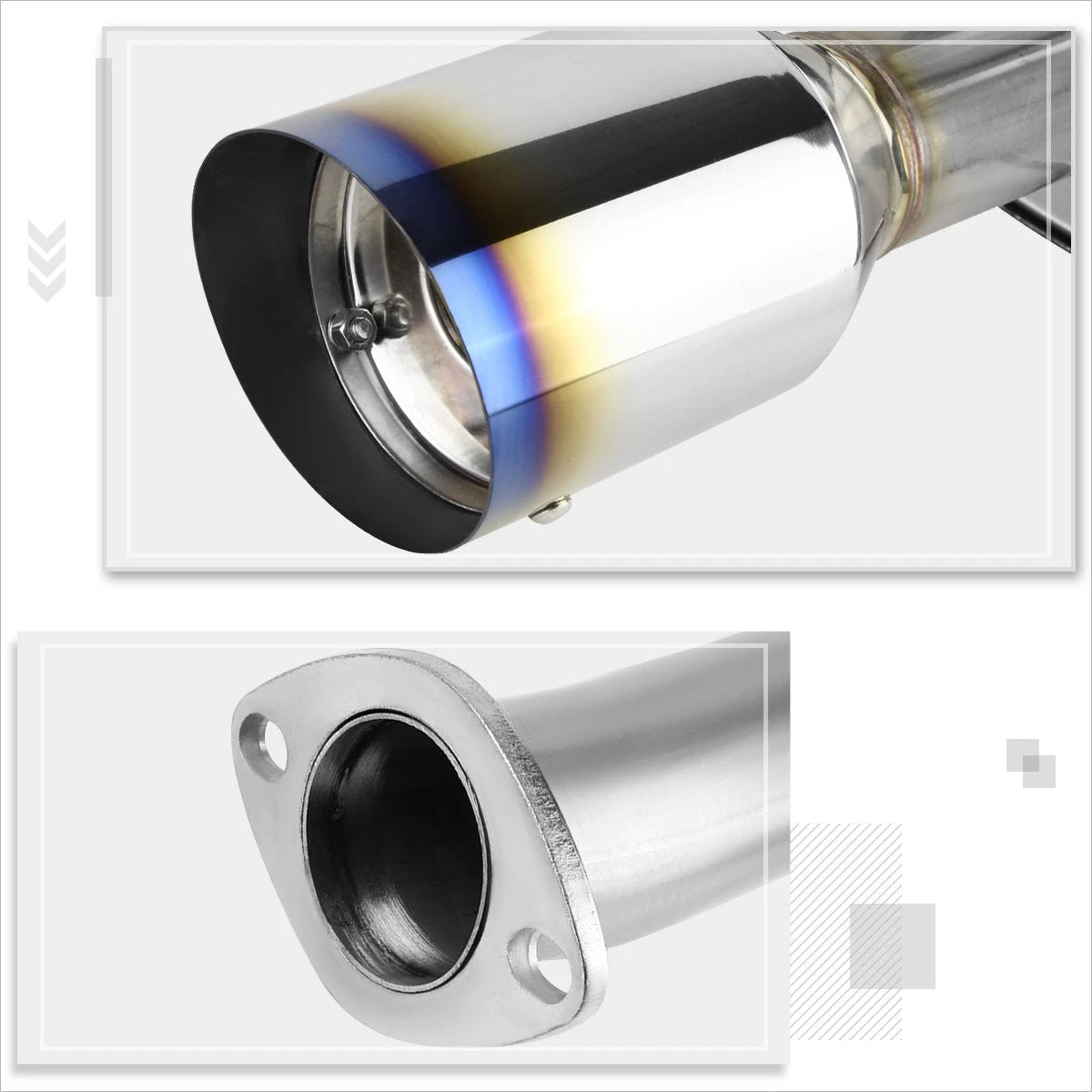 Dual 4" Burnt Tip Catback Exhaust System for Nissan Maxima 2009–2015
