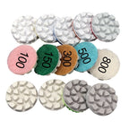10PCS 25mm Wet Dry Polishing Pads for Granite Concrete Marble