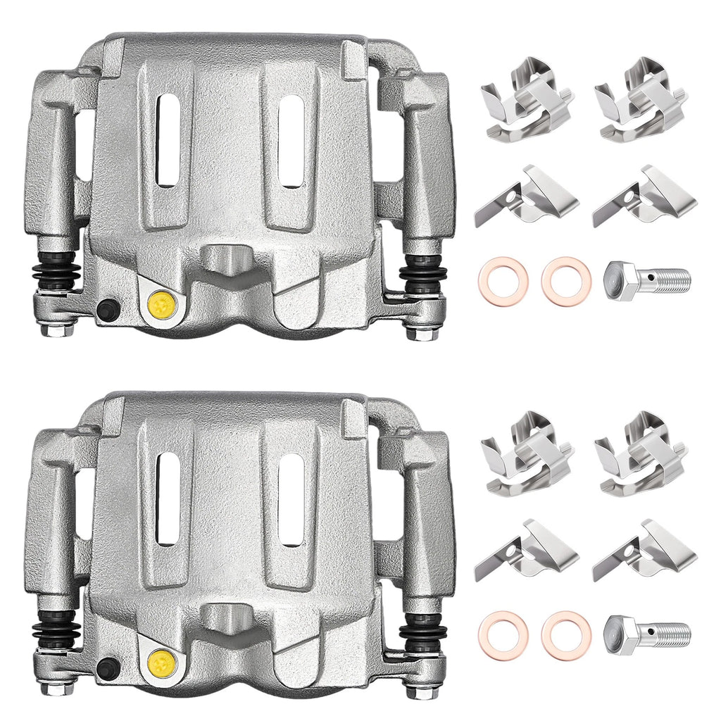 2X Front Brake Calipers with Brackets for Ford F-350 Super Duty (2008–2010)