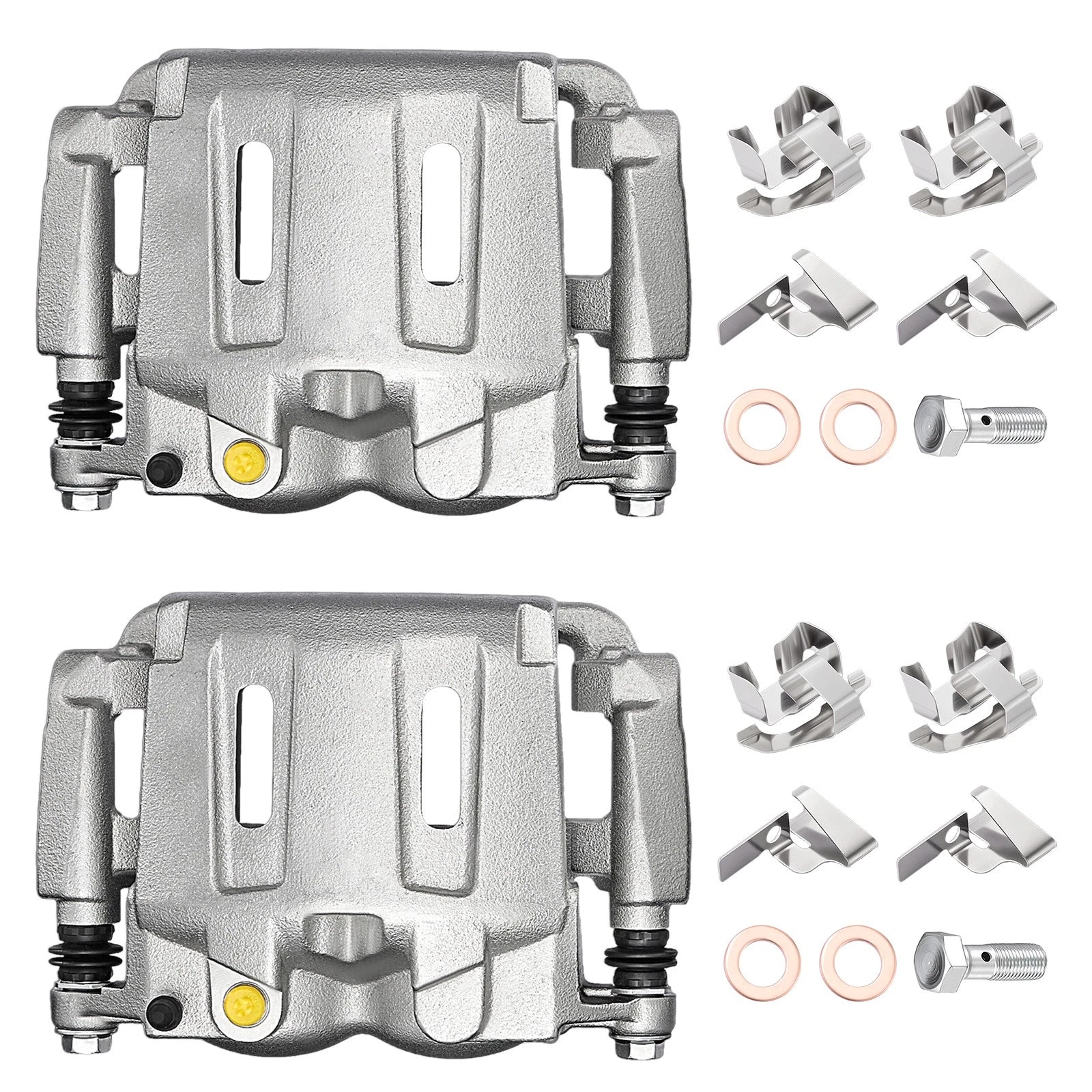 2X Front Brake Calipers with Brackets for Ford F-350 Super Duty (2008–2010)
