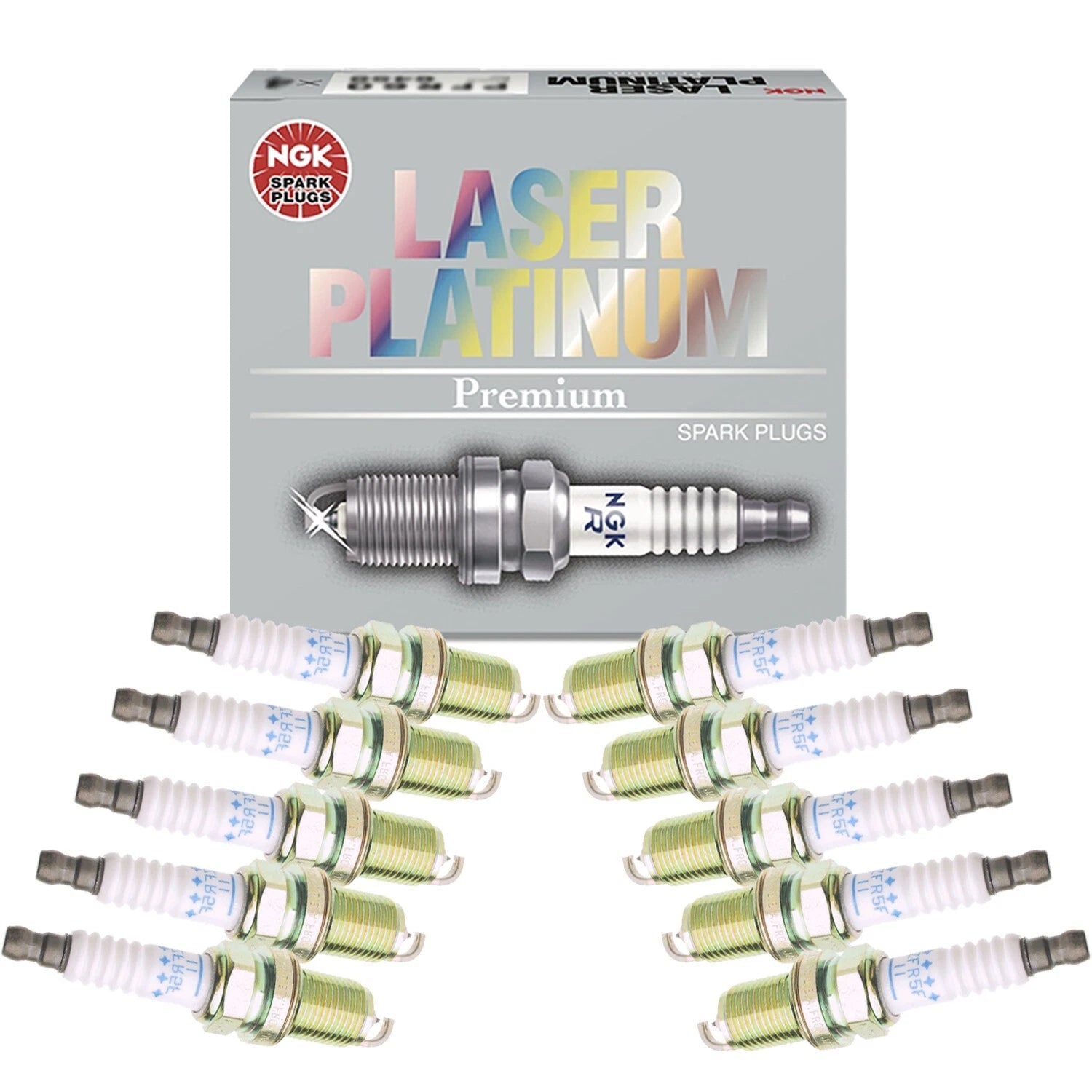 Set of 10 NGK Laser Platinum Spark Plugs for Dodge Ram 2500 3500 (1994–1996)