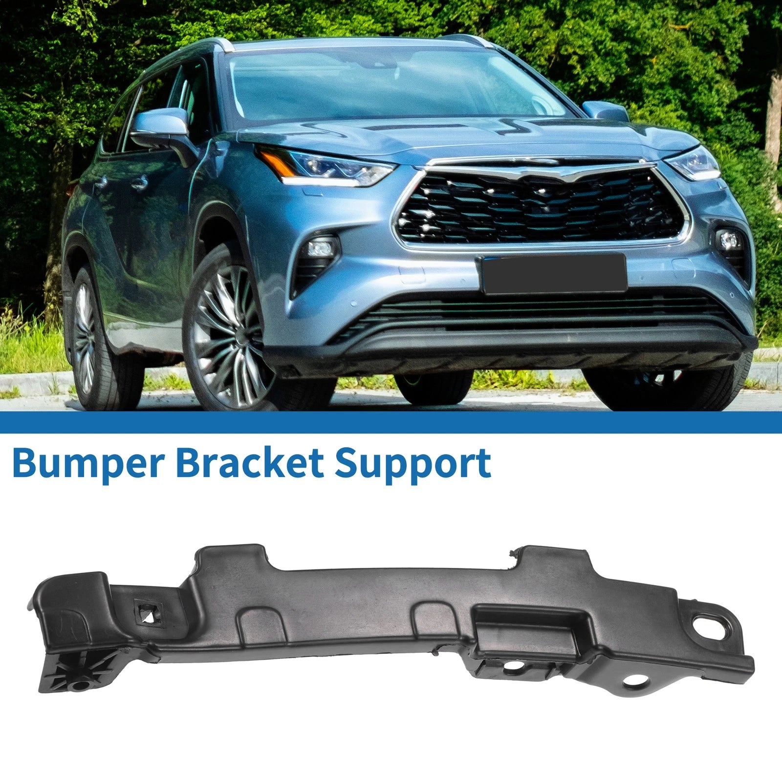 1pc Left Front Bumper Retainer Bracket No. 525360E030 for Toyota Highlander (2014–2019)