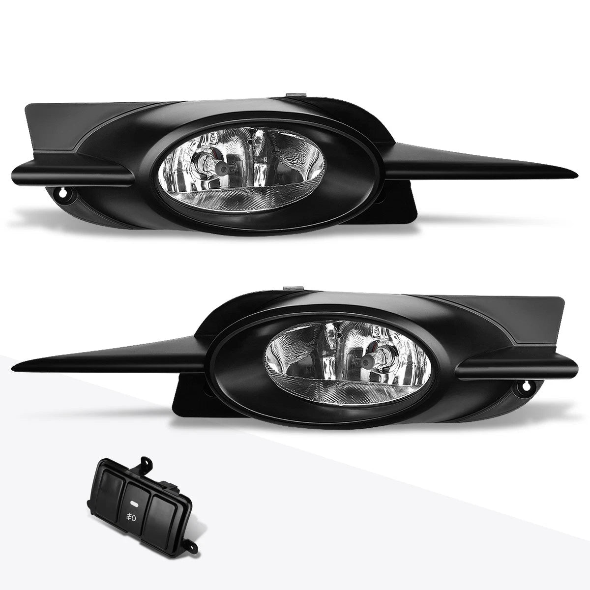 Set of 2 Clear Lens Front Bumper Fog Lights for Honda Civic 2-Dr (2009–2011)