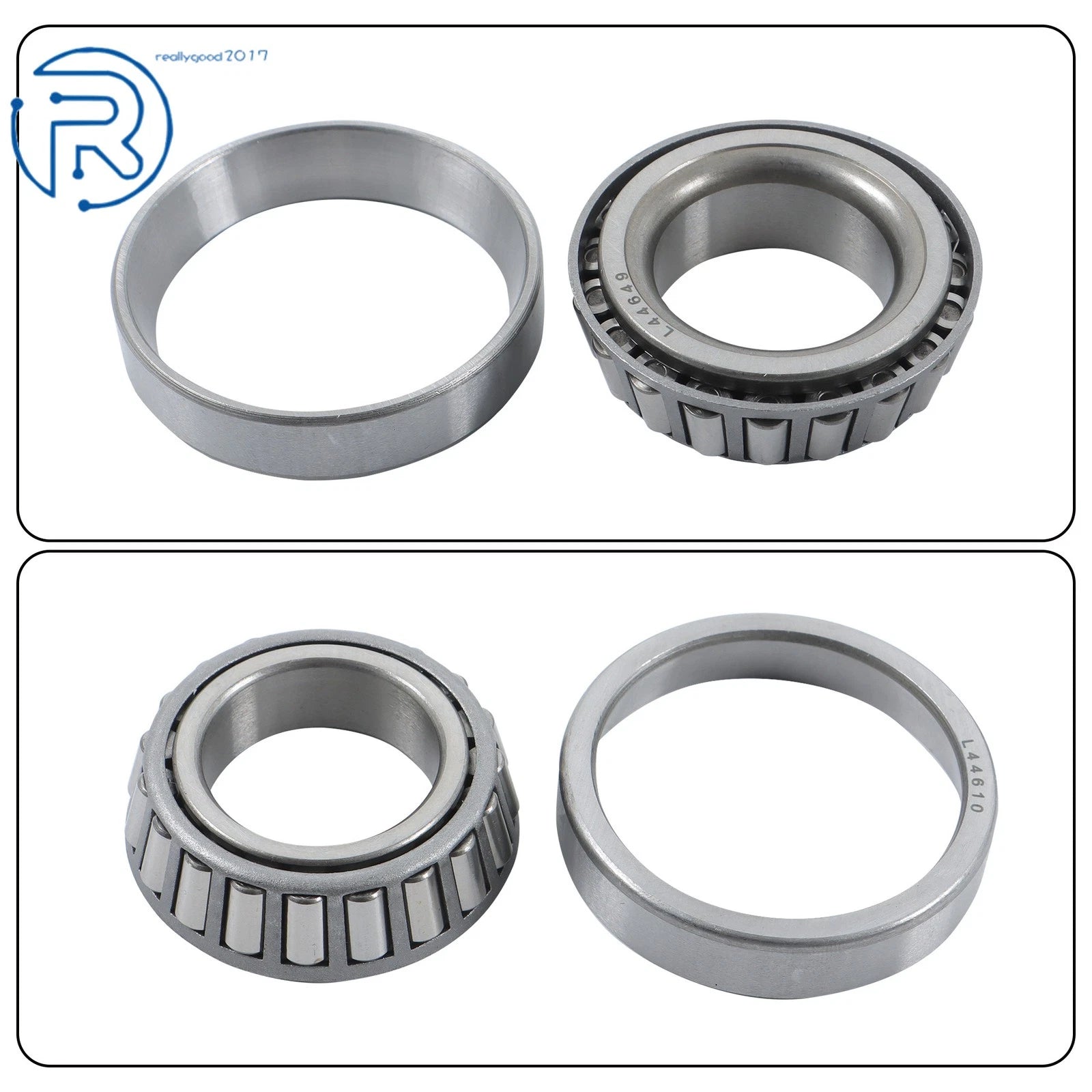 Set of 4 Boat Trailer Wheel Hub Bearing Kit L44649/L44610 for 2000Lbs Axle
