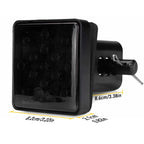 15-LED Smoked Lens Brake Light Trailer Hitch Cover for Towing 2"