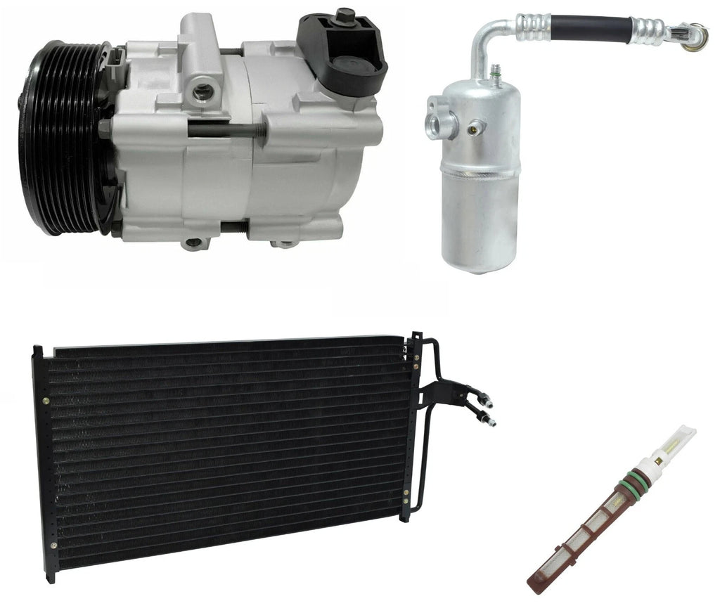 AC Compressor Kit With Condenser for Ford F-150 2000–2003 (4.6L 5.4L)