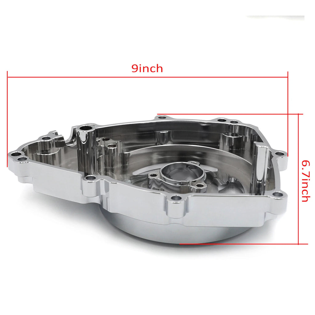 Chrome Clear Left Stator Magneto Engine Cover for YZF-R3 (2015–2021), MT-03 (2020–2024)