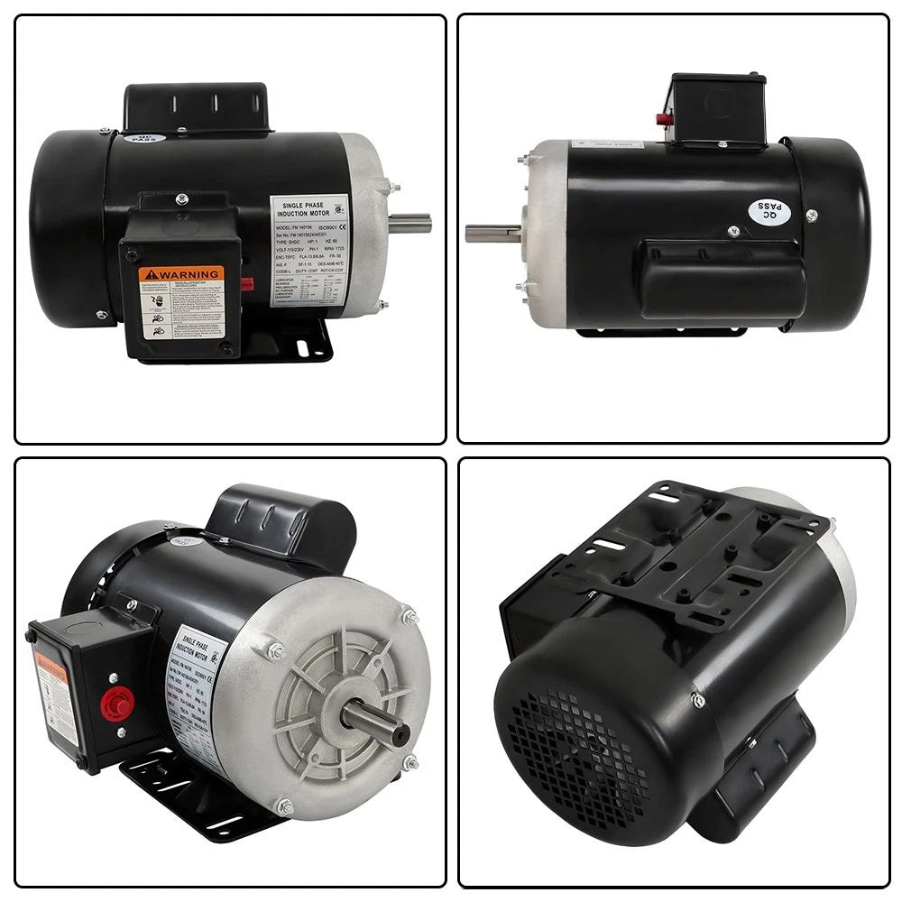 1 HP Electric Motor for Equipment (115/230V, 5/8'' Shaft, 1725 RPM)