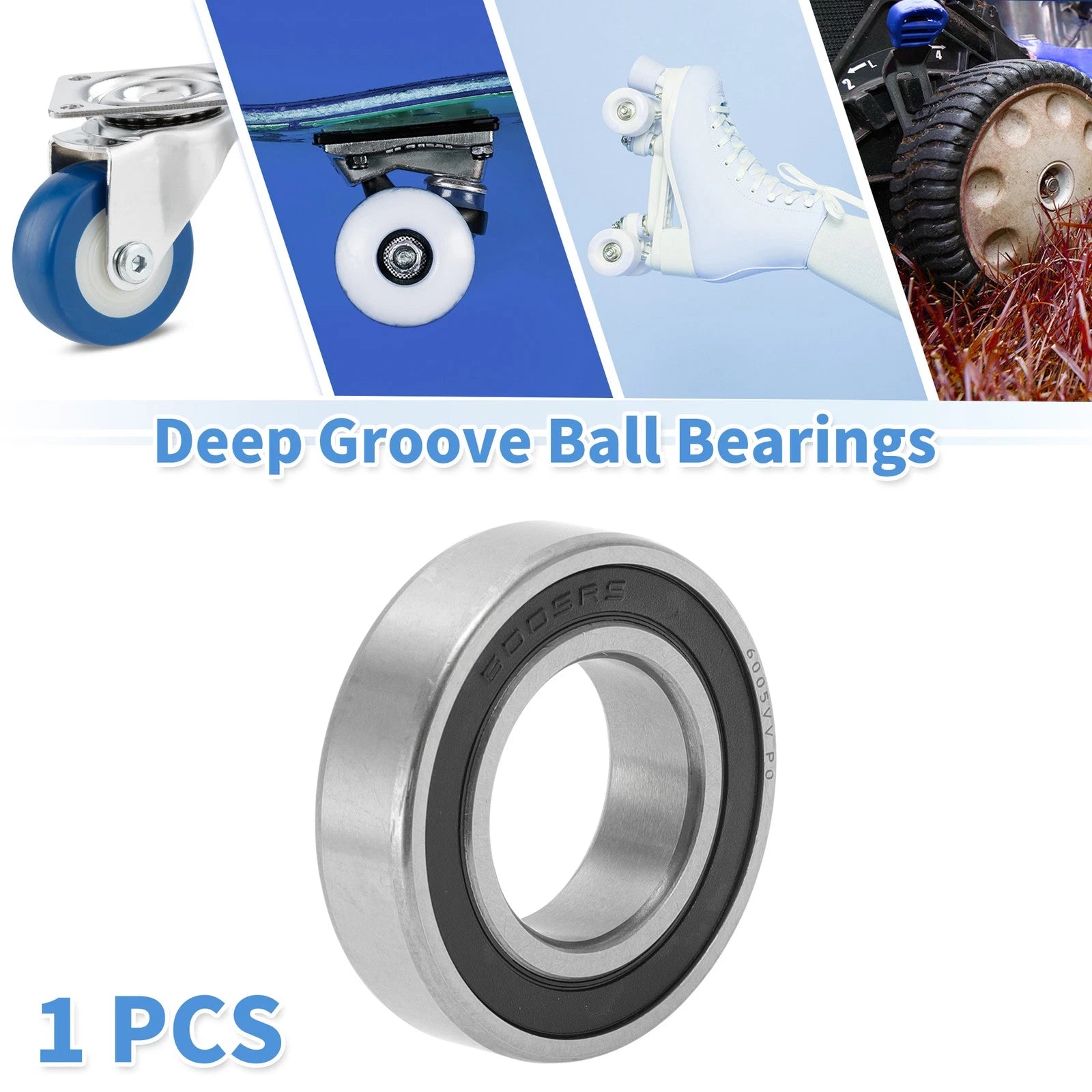 Deep Groove Ball Bearing 6005VV for Scooter Skateboard (P0 25x47x12mm)