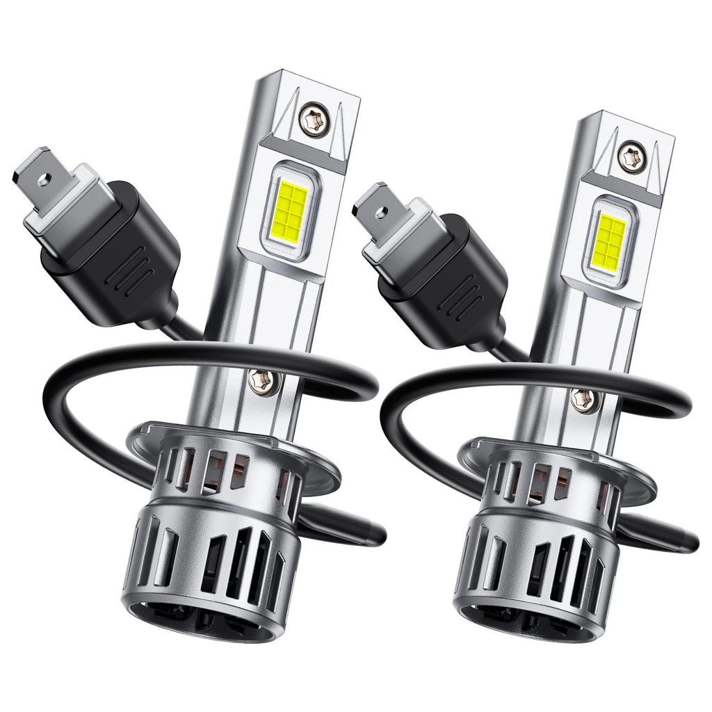 AUXITO H1 LED Headlight Bulbs Set of 2 High Low Beam 60000LM White