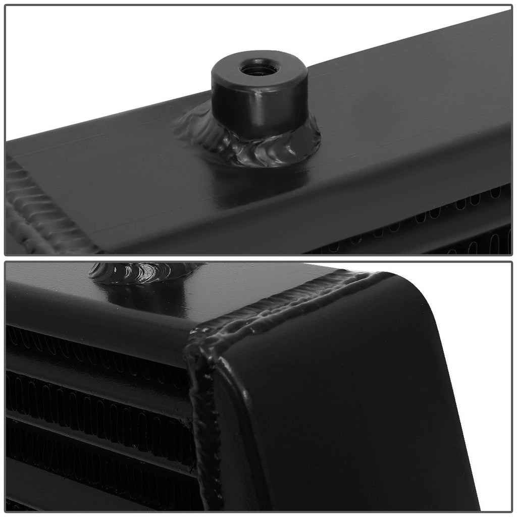 Universal Black Aluminum Tube & Fin Racing FMIC Turbo Intercooler (27.675x8.5x2.75)