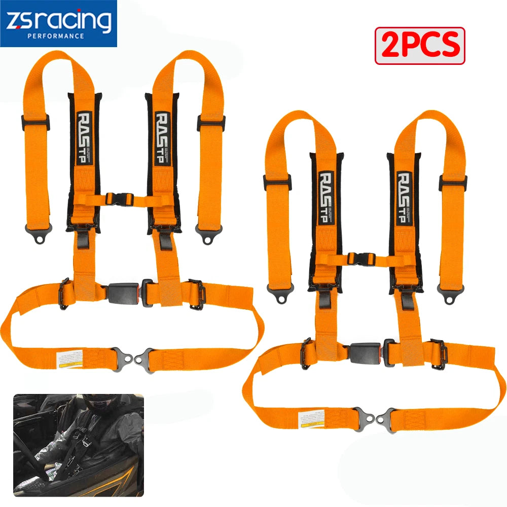 2X 4 Point Buckle Seat Belt Harness for ATV UTV