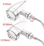 LED Chrome Bullet Amber Turn Signal Lights for Harley XL (2004-2023)